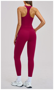 Ensemble <span class=keywords><strong>de</strong></span> <span class=keywords><strong>sport</strong></span> 2 pièces Aoyema <span class=keywords><strong>de</strong></span> qualité, brossé, respirant, texturé, sans coutures, moulant et dos nu pour l'extérieur - Product Image 6