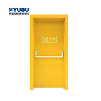 Puerta de Acero Cortafuego Grado Industrial con Ventana de Vidrio Templado para Hoteles y Edificios Comerciales