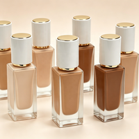 Fond de Teint Liquide Matifiant Waterproof à Couvrance Totale SPF, Longue Tenue, Faible MOQ, Marque Privée, pour Tous Types de Peaux