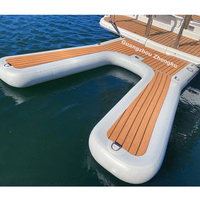 Offre Spéciale Drop Stitch PVC Gonflable Flottant Bateau Dock Plate-Forme Jet Ski Dock pour Piscine/Lac/Océan