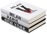 Échantillon gratuit Qualité bon marché personnalisé blanc noir livre de décoration vierge livre à couverture rigide livres de décoration