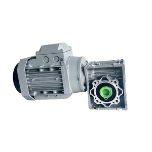 RV Silver Gray Mini <b>Worm</b> <b>Gear</b> Reducer With Motor Aluminum Gearbox For Manufacturing - Product Image 4