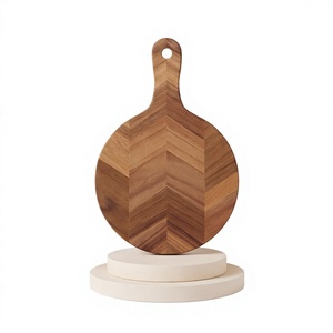 Planche à servir en bois pour pizza, compatible lave-vaisselle et disponible pour les restaurants et les cafés - Product Image 2