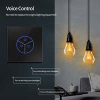 Anjielo pour Smart Life, interrupteur mural intelligent WiFi 4 voies IP65 ABS, 2 ensembles d'interrupteurs à capteur tactile LED pour la maison