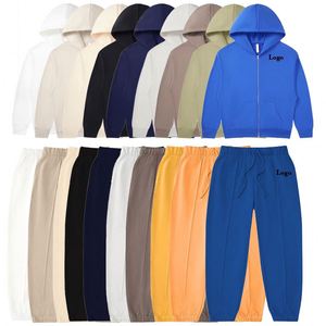 Ensemble de survêtement de sport personnalisé pour homme, avec sweat à capuche zippé et pantalon de jogging - Product Image 1