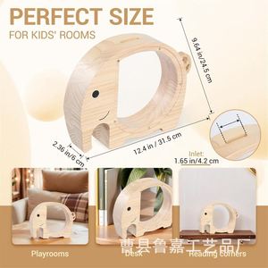 Wooden <b>Elephant</b> Piggy Bank Solid Wood Coin Storage Jar For Children Desktop Ornament <b>Gift</b> - Product Image 4