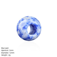 Vente en gros d'usine, perles en pierre naturelle à gros trous de 12 mm, perles en quartz agate pour la fabrication de bijoux