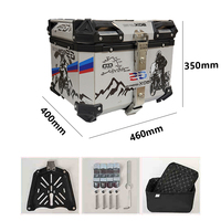 Haute qualité 55L grande capacité en alliage d'aluminium boîte latérale coffre dégagement rapide motocycliste queue sac antichoc étanche pour