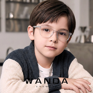 Wanda Children's Blue Light Blocking <b>Glasses</b> TR90 Rectangle Frame PC Lens K8209 Plano Kids Eyewear - Product Image 1
