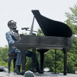 Sculpture <span class=keywords><strong>poano</strong></span> en bronze grandeur nature pour décoration extérieure - Product Image 1