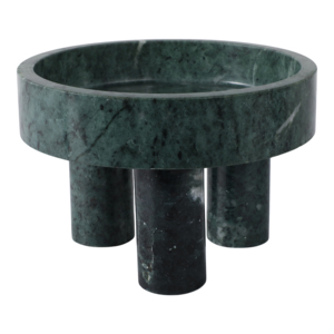 Ciotola decorativa in marmo su tre piedi per centrotavola da caffè, decorazione per la casa. - Product Image 4
