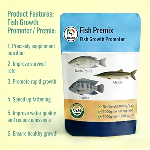 Prémélange pour <span class=keywords><strong>animaux</strong></span> aquatiques Baisheng 500g : accélère l'engraissement du poisson-chat, élimine les toxines, protège l'intestin, taux de survie élevé, résistant à la chaleur. - Product Image 2