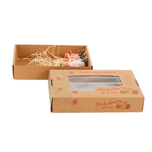Упаковка для доставки, гофрированные упаковочные картонные коробки, биоразлагаемая коробка для клубники