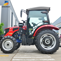 Tracteur agricole diesel 4x4 mini avec cabine de luxe et chargeur frontal, fourni par l'usine, pour l'agriculture au Kenya