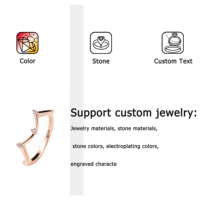 Bijoux de mode exquis en argent 925 personnalisé, zircon cubique, plaqué or rose anti-décoloration, pour femme, idéal pour les banquets