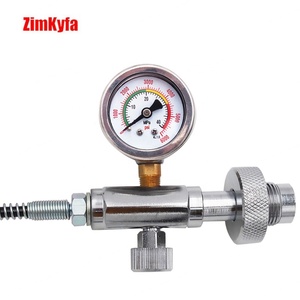 อะแดปเตอร์ถ่ายโอนลมถังดำน้ำ Zimakyfa แบบ DIN ผลิตจากอลูมิเนียมอัลลอยด์ สีเงิน OEM สำหรับเติมลมและชาร์จลม สายยาว 24 นิ้ว รองรับแรงดัน 232-300 บาร์ - Product Image 2