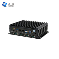 Mini PC Industrial sin Ventilador, Computadora Intel J1900 J4125 J6412, 32 GB de RAM, 6 Puertos COM, LAN Gigabit Dual, Windows Linux, Puerta de Enlace IoT
