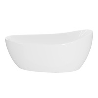 Baignoire en acrylique, modèle Sundown, pour adultes, en forme de croissant, baignoire autoportante pour salle de bain moderne