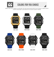 Montre numérique SKMEI pour homme, étanche, carrée, tendance, modèle 2026, vente en gros, montre-bracelet en plastique pour sports de plein air