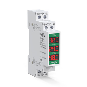 เครื่องวัดแรงดันไฟฟ้ากระแสตรง DC11V-310V จอแสดงผลดิจิตอล LED อัจฉริยะ โวลต์มิเตอร์แบบติดราง M246 - Product Image 4