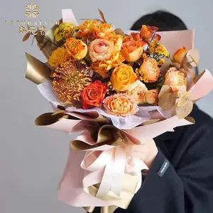 Koreanische wasserdichte Florist frische Blumen Blumen sträuße Tissue Geschenk papier Mehrfarbige Geschenke Verpackung Blumen Geschenk papier