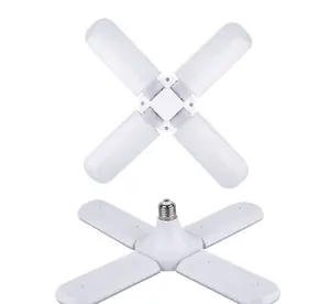 High quality foldable household multifunctional white Fan Shape light led lamp with 4 fan blade