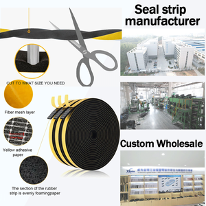 Nastro Universale in Schiuma di Gomma EPDM con Adesivo Forte e Griglia in Fibra di Vetro per Isolamento di Finestre e Porte - Product Image 1