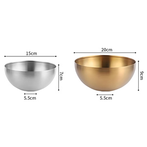 YITIAN, tazón de sopa de fideos de acero inoxidable 304 de grado alimenticio coreano de gran capacidad, tazón de mezcla de ensalada de verduras y fideos fríos - Product Image 2