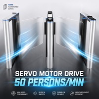 50000 Users Capacity Face Recognition Speed Barrier Gate 0.2s Fast Android Turnstile Pedestrian Access Control Security System
