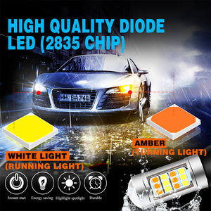 Feux de clignotants 2835 42SMD double couleur 7440 T20 Can Bus, angle de faisceau 360 degrés, ajustement universel pour éviter l'effet stroboscopique - Product Image 5