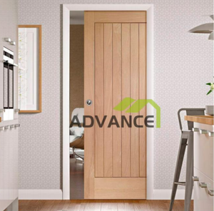 ประตูไม้โอ๊คสีทึบดีไซน์ทันสมัยสำหรับบ้าน - Product Image 2