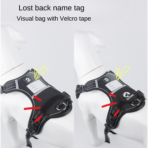 C022 Heavy Duty Solid Nylon Tactical Dog <b>Harness</b> Vest with Reflective Handle XL Size Eco-Friendly - Product Image 4