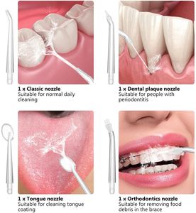 Embouts de <span class=keywords><strong>jet</strong></span> d'eau sans fil 4-en-1 rechargeables par USB 300ml <span class=keywords><strong>pour</strong></span> irrigateur Oral Dispositif de nettoyage des <span class=keywords><strong>dents</strong></span> portable <span class=keywords><strong>pour</strong></span> ménage Us - Product Image 4