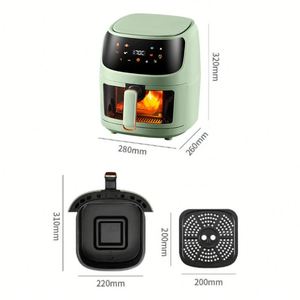 Nouveauté 2023 : Friteuse à air numérique Sliver Crest 8L 2400W avec fenêtre de visualisation pour cuisine - Product Image 4