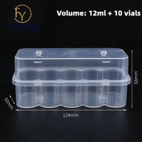 Bouteilles de stockage rectangulaires en plastique et boîtes à flacons transparentes 3ml/5ml/7ml/10ml/10cc avec emballage en plastique, boîte pour poudre lyophilisée