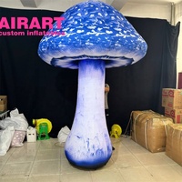 Champignon gonflable de décoration de fête, allumant des accessoires gonflables décoratifs de champignon pour l'affichage