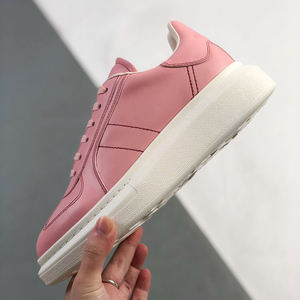 Wholesale Custom White <b>Sneakers</b> Unisex <b>Leather</b> Casual Shoes Fashion Thick Sole Walking Shoes - Product Image 5