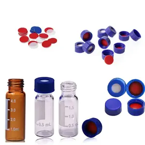 Frascos de vidro Hplc de crimpagem superior de frascos de amostra automática de 2ml cor âmbar para uso em laboratório