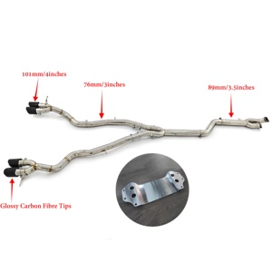 Système d'échappement Catback HT Ultimate Free Flow Performance pour G80 M3/G82 M4 S58 3.0T – <span class=keywords><strong>Silencieux</strong></span> Valvetronic à <span class=keywords><strong>suppression</strong></span> - Product Image 2