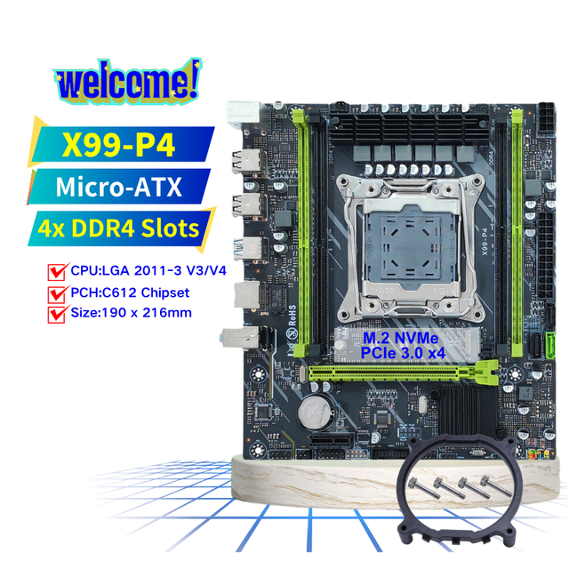 X99 C612 Chipset Computer Motherboard LGA2011-3 Supports Intel Xeon E5 Dual-channel DDR4 SATA3.0 NVME M.2 Intel X99 Motherboard