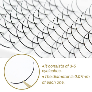 Paquet personnalisé de <span class=keywords><strong>cils</strong></span> à pointes souples de 8 à 18mm, <span class=keywords><strong>cils</strong></span> russes à pointes naturelles - Product Image 3