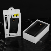 Boîte cadeau électronique carrée en carton gris recyclable personnalisée, nouvelle boîte créative pour chargeur, gaufrage, pelliculage mat, papier