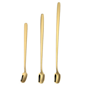 Stainless steel square-headed <b>spoon</b>, creative souvenir, long-handled ice <b>spoon</b>, powder <b>measuring</b> <b>spoon</b>, coffee <b>spoon</b>, honey - Product Image 5