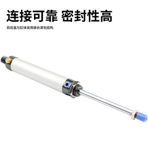 MTAL20x25 High Thrust Pneumatic Miniature Cylinder <b>Single</b>-Acting Spring-Loaded with Small Stroke High Efficiency - Product Image 3