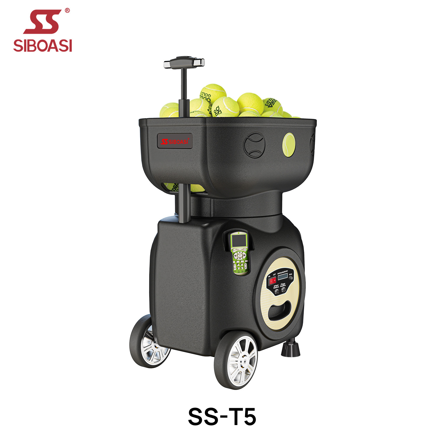 SIBOASI Intelligentes neuestes Modell Tennisball-Schieß maschine Tragbare Batterie anzeige und APP für das Training****^^^^ https://www.siboasi.com