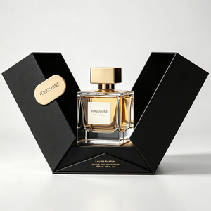 Flacon de <span class=keywords><strong>parfum</strong></span> transparent carré personnalisé, fond lourd, OEM, flacon de <span class=keywords><strong>parfum</strong></span> en verre carré de luxe, logo personnalisé - Product Image 1