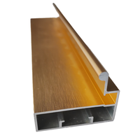 Perfil de extrusión de aluminio Perfil de marco de aluminio para ventanas Puerta de vidrio y gabinete de cocina