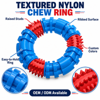 Jouet à mâcher pour chien en nylon et caoutchouc double matériau, 5 niveaux, pour les mâchoires et les molaires, idéal pour les chiens agressifs et les races Pitbull
