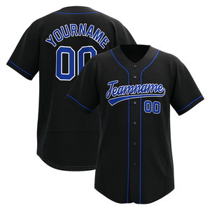 Diseño personalizado Nuevo diseño Sublimación Hombres Jersey de béisbol Manga corta Cuello en V Botón arriba Camuflaje Béisbol Camisetas - Product Image 2