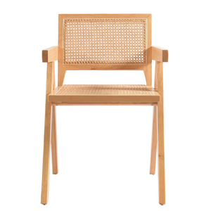 Chaise de salle à manger en bois de <span class=keywords><strong>fauteuil</strong></span> de meubles de restaurant en osier naturel de haute qualité <span class=keywords><strong>avec</strong></span> <span class=keywords><strong>accoudoir</strong></span> - Product Image 1